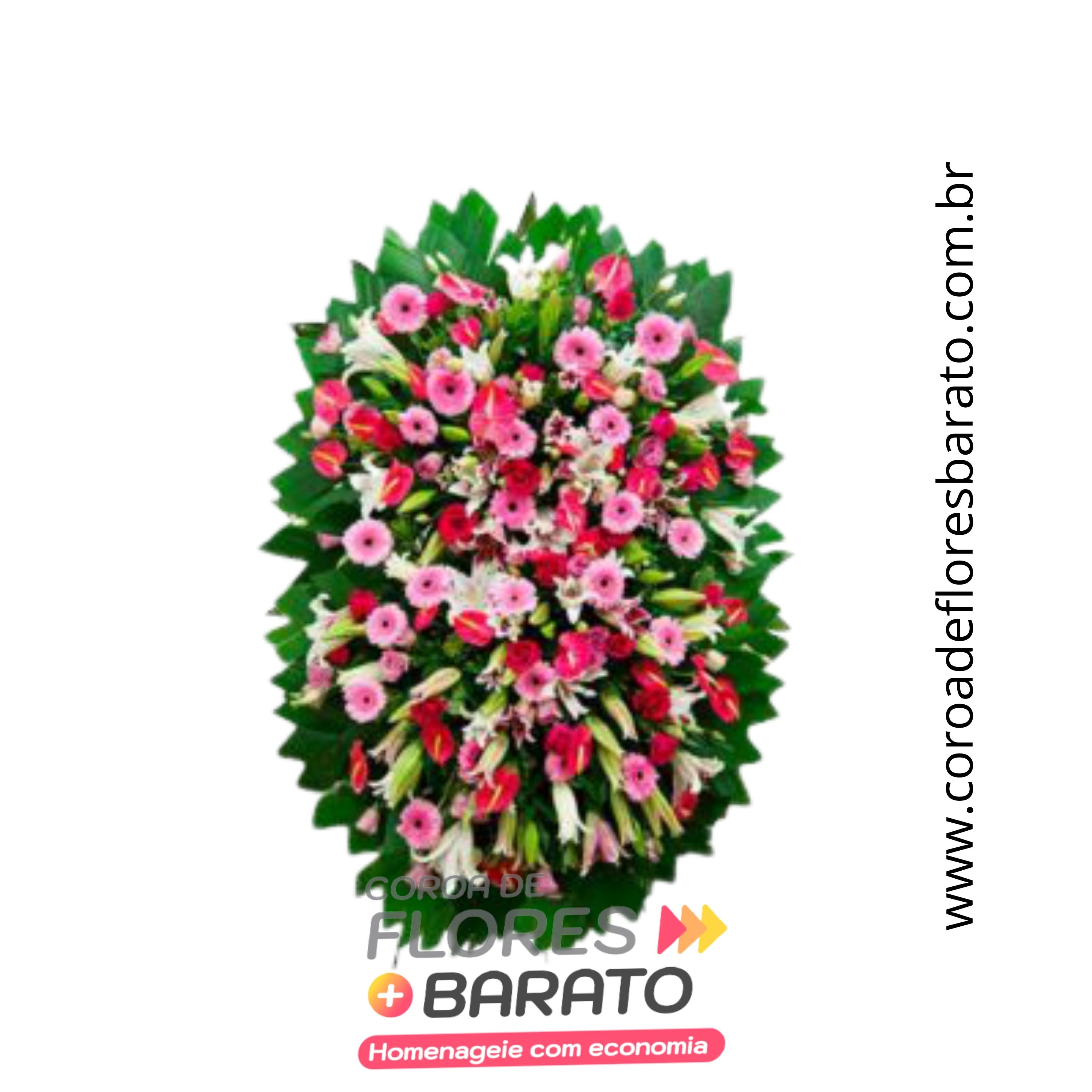 Coroa de Flores Luxo Arco Duplo Barato 30